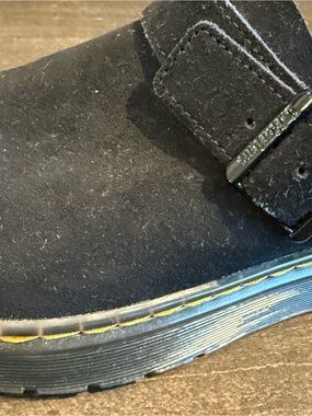 Dr. Martens Black Carlson Ankle Boot with Yellow Stitching